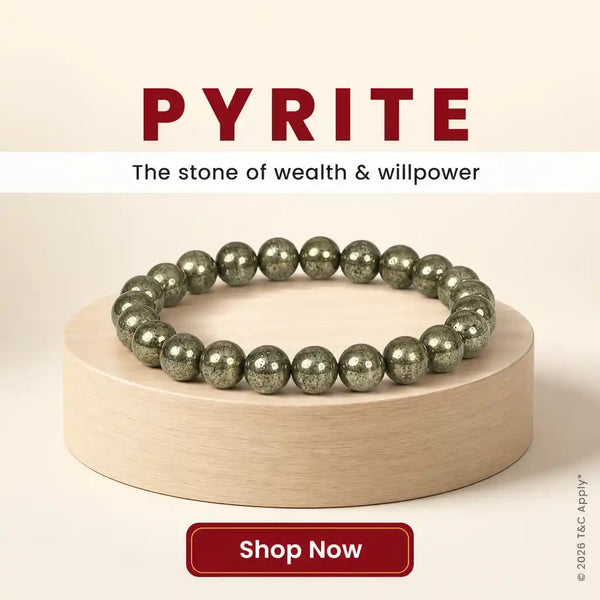 Natural Pyrite Bracelet 8mm | Wealth & Confidence | Amodr