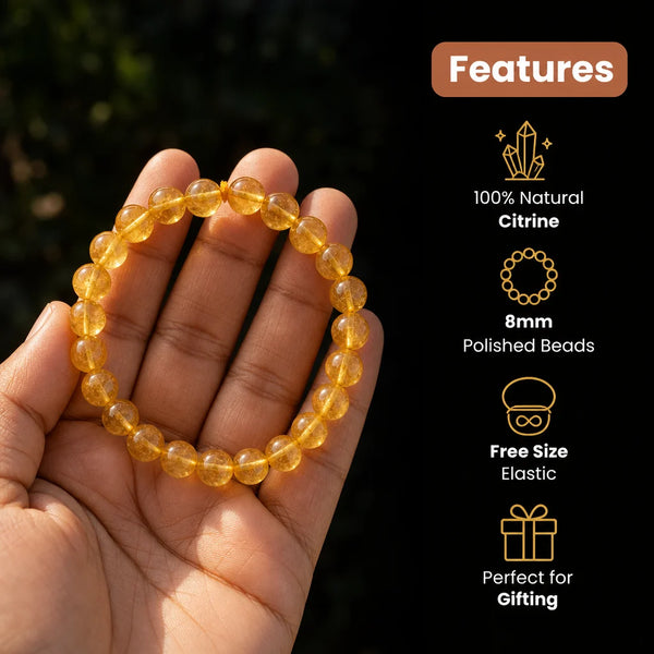 Citrine Bracelet | Merchant's Stone for Business & Wealth | Amodr